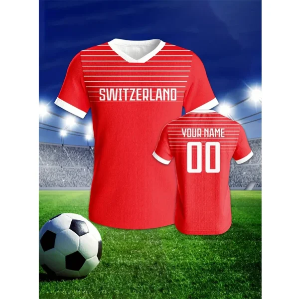 Football Jersey For Men Custom Name Number Tshirt Tops Loose Man Women Quick-drying Sports Short Sleeve Kids Tees