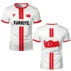 Football Jersey Breathable Quick-drying Sports Short-sleeved T-shirt Turkish Flag 3D Printed Fashion Loose Men's T Shirts