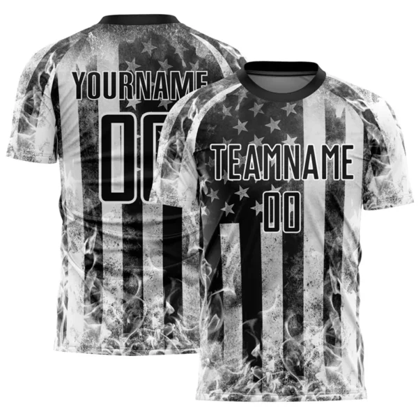 Custom Name Number American Flag Football T-shirt For Men Summer Soccer Uniform Jersey Short Sleeve Tops 3d Printing Tee Shirts