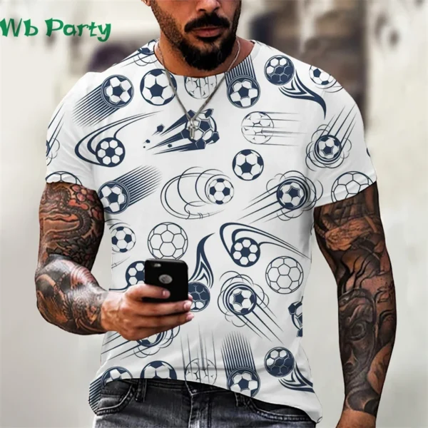 Fashion Style Football Jersey For Men Popular Sport Loose Fitness Round Neck T-shirt Summer Casual Streetwear Top Y2k