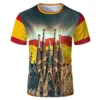 Spanish Bullfight T-shirt For Men 3D Print Flag Outdoor Sport Football Jersey 2025 Summer Trend New Breathable Fitness Tee Top