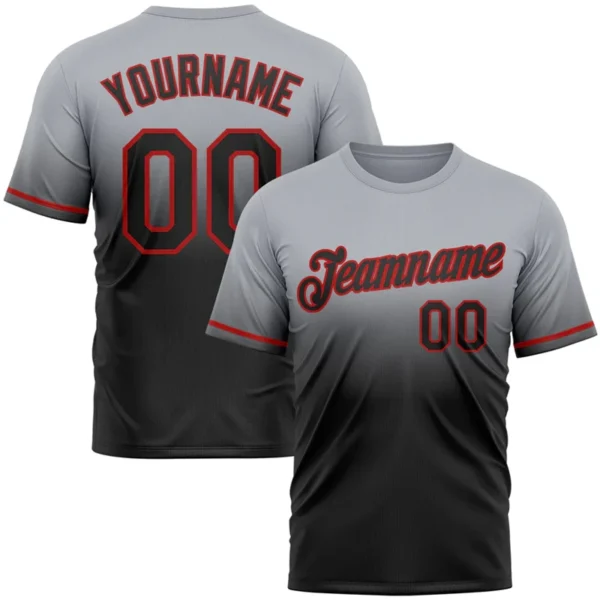 Fashion Faded Gradient Graphic Football T Shirts For Men Custom Name Team Name Number O Neck Jersey Casual Oversized Sports Tops