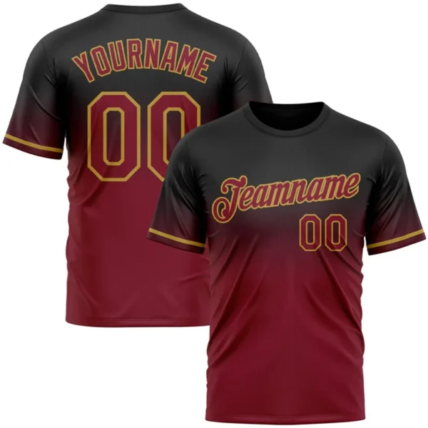 Fashion Faded Gradient Graphic Football T Shirts For Men Custom Name Team Name Number O Neck Jersey Casual Oversized Sports Tees