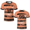 Summer Men's Customized Five-a-side Football Shirts Sports Jerseys Uniforms Breathable Quick-drying O-neck Short-sleeved Tees