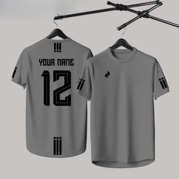 Fashion Simple Football Jersey For Men Customized Name Number Quick Dry Short Sleeve T-shirt Summer Sport Loose Tee Shirt