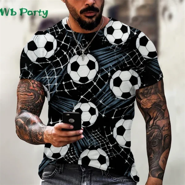 Fashion Style Football Jersey For Men Popular Sport Loose Fitness Round Neck T-shirt Summer Casual Streetwear Top Y2k