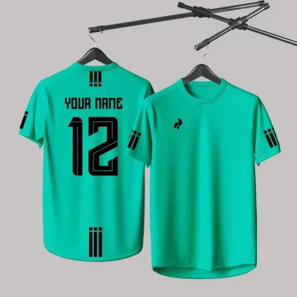 Fashion Simple Football Jersey For Men Customized Name Number Quick Dry Short Sleeve T-shirt Summer Sport Loose Tee Shirt
