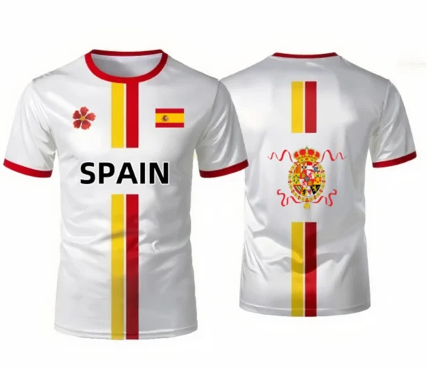 Fashion Football T Shirts Summer National 3D Printed Jersey Cool Streetwear Oversized Tees
