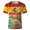 Spanish Bullfight T-shirt For Men 3D Print Flag Outdoor Sport Football Jersey 2025 Summer Trend New Breathable Fitness Tee Top