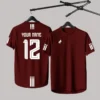 Fashion Simple Football Jersey For Men Customized Name Number Quick Dry Short Sleeve T-shirt Summer Sport Loose Tee Shirt