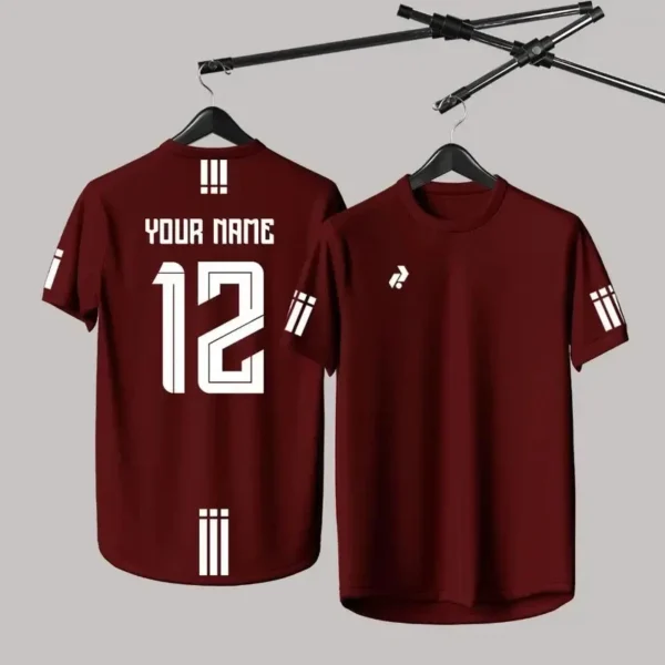 Fashion Simple Football Jersey For Men Customized Name Number Quick Dry Short Sleeve T-shirt Summer Sport Loose Tee Shirt