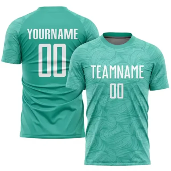 Summer Men Custom Name Team Name Football Jersey Fashion DIY Personality Short Sleeve T Shirts Gradient Quick Dry Sports Tee Top