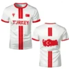 Football Jersey Breathable Quick-drying Sports Short-sleeved T-shirt Turkish Flag 3D Printed Fashion Loose Men's T Shirts