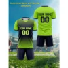 3D Print Football Jerseys Customized T-Shirt For Men Color Block Pattern T Shirts Casual Uniform Sports V-Neck Tees Top