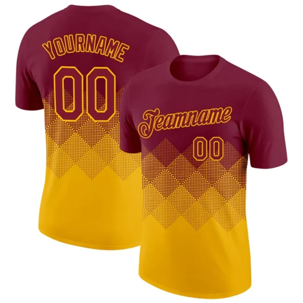 Football T Shirts Custom Name Team Name Number 3D Printed Jersey Loose Quick Dry Sports Tees