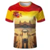 Spanish Bullfight T-shirt For Men 3D Print Flag Outdoor Sport Football Jersey 2025 Summer Trend New Breathable Fitness Tee Top