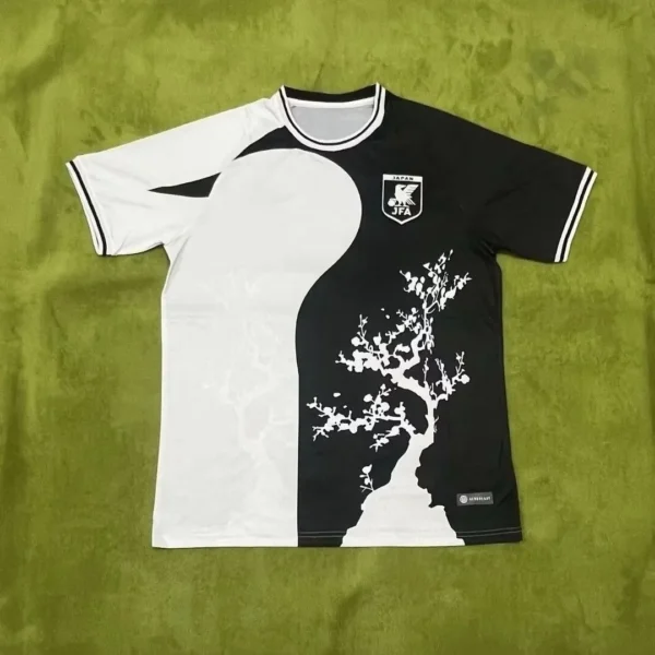 24-25  black and white football special edition animation jersey breathable short-sleeved jersey
