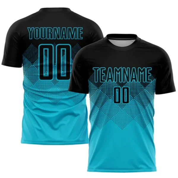 Summer Men Custom Name Team Name Football Jersey Fashion DIY Personality Short Sleeve T Shirts Gradient Quick Dry Sports Tee Top