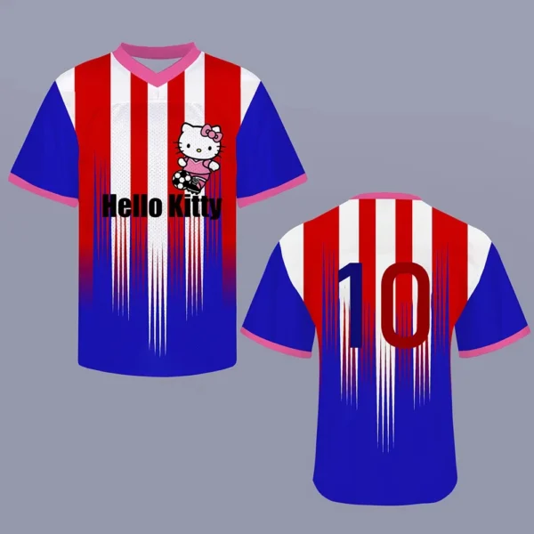 2025 New SpringSummer Men's And Women's Sportswear Football Jersey V-Neck Loose Oversized Breathable T-Shirt