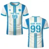 Summer Men's Customized Five-a-side Football Shirts Sports Jerseys Uniforms Breathable Quick-drying O-neck Short-sleeved Tees