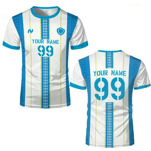 Summer Men's Customized Five-a-side Football Shirts Sports Jerseys Uniforms Breathable Quick-drying O-neck Short-sleeved Tees