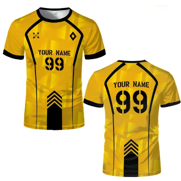 Summer Men's Customized Five-a-side Football Shirts Sports Jerseys Uniforms Breathable Quick-drying O-neck Short-sleeved Tees