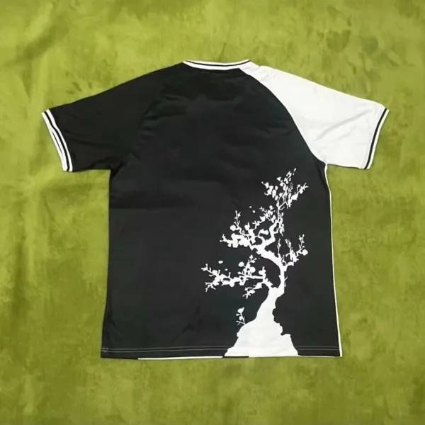 24-25  black and white football special edition animation jersey breathable short-sleeved jersey