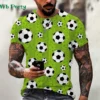 Fashion Style Football Jersey For Men Popular Sport Loose Fitness Round Neck T-shirt Summer Casual Streetwear Top Y2k