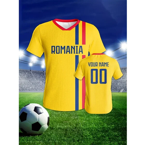 Football Jersey For Men Custom Name Number Tshirt Tops Loose Man Women Quick-drying Sports Short Sleeve Kids Tees