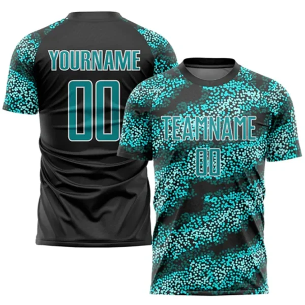 Summer Men Custom Name Team Name Football Jersey Fashion DIY Personality Short Sleeve T Shirts Gradient Quick Dry Sports Tee Top
