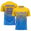 Summer Men Custom Name Team Name Football Jersey Fashion DIY Personality Short Sleeve T Shirts Gradient Quick Dry Sports Tee Top