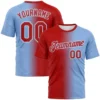 Fashion Two-color Gradient Football Jersey For Men Custom Name Team Name Number Sports T-shirts Loose Quick Dry Team Uniforms