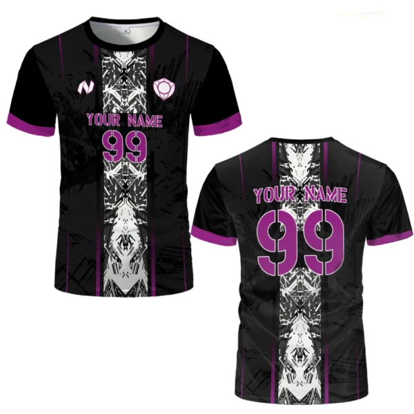 Summer Men's Customized Five-a-side Football Shirts Sports Jerseys Uniforms Breathable Quick-drying O-neck Short-sleeved Tees