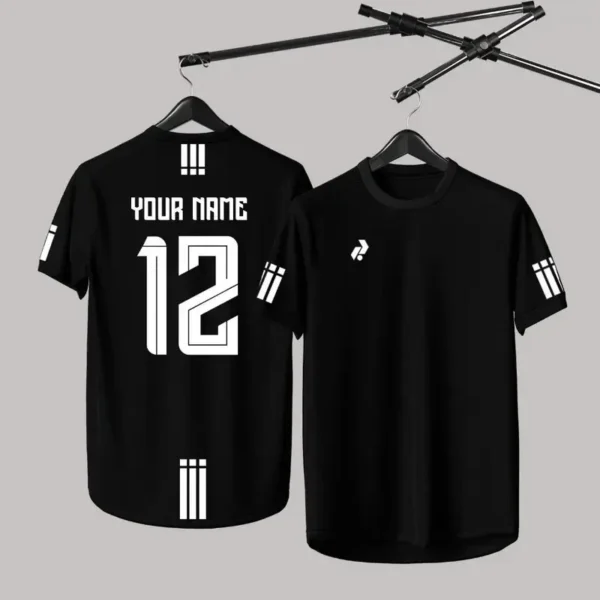 Fashion Simple Football Jersey For Men Customized Name Number Quick Dry Short Sleeve T-shirt Summer Sport Loose Tee Shirt
