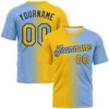 Fashion Two-color Gradient Football Jersey For Men Custom Name Team Name Number Sports T-shirts Loose Quick Dry Team Uniforms