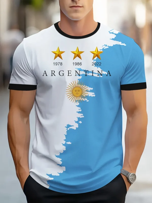 Simple Football T-shirts Summer Fashion Short Sleeve Quick-drying T Shirts Casual Sports Tops Men's Clothes