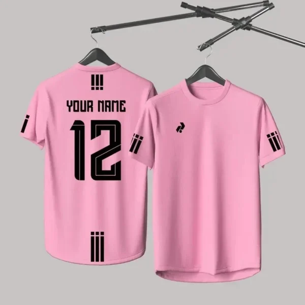 Fashion Simple Football Jersey For Men Customized Name Number Quick Dry Short Sleeve T-shirt Summer Sport Loose Tee Shirt