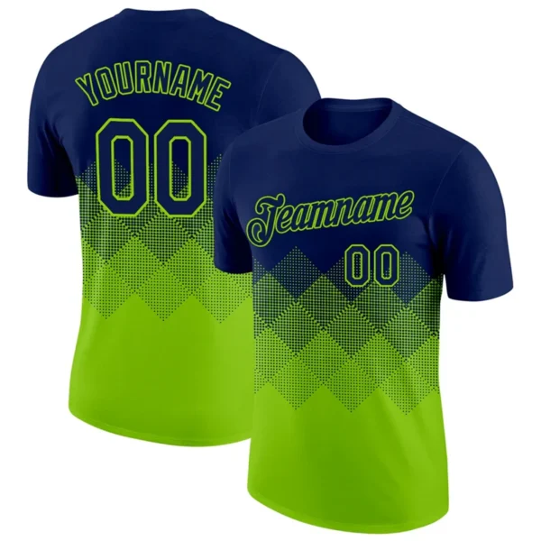 Football T Shirts Custom Name Team Name Number Crew Neck Jersey Loose Breathable Sports T-shirts