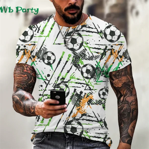 Fashion Style Football Jersey For Men Popular Sport Loose Fitness Round Neck T-shirt Summer Casual Streetwear Top Y2k