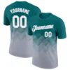 Fashion Square Graphic Gradient Football T Shirts Custom Name Team Name Number Crew Neck Jersey Loose Breathable Sports Tees