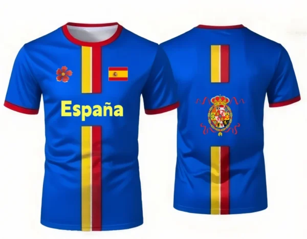 Fashion Football T Shirts Summer National 3D Printed Jersey Cool Streetwear Oversized Tees