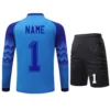 2025 Men Kid Football Goalkeeper Uniform Protective Sponge Long Sleeve Soccer Training Top Soccer Jersey Pants Custom