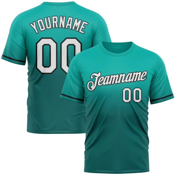 Fashion Faded Gradient Graphic Football T Shirts For Men Custom Name Team Name Number O Neck Jersey Casual Oversized Sports Tees