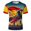 Spanish Bullfight T-shirt For Men 3D Print Flag Outdoor Sport Football Jersey 2025 Summer Trend New Breathable Fitness Tee Top