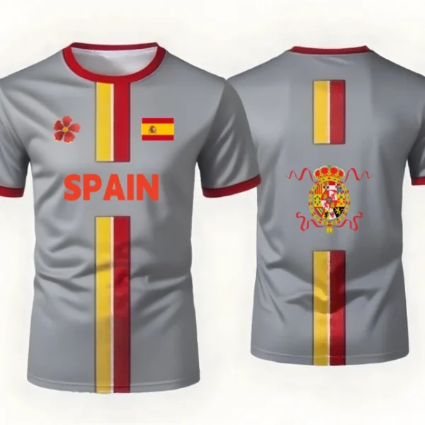 Fashion Football T Shirts Summer National 3D Printed Jersey Cool Streetwear Oversized Tees