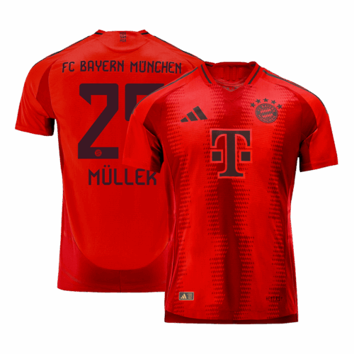 バイエルンミュンヘン  MÜLLER #25 ホーム サッカーユニフォーム オーセンティック 2024/25