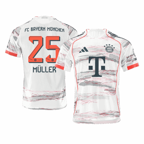 バイエルンミュンヘン  MÜLLER #25 アウェイ サッカーユニフォーム オーセンティック 2025/26