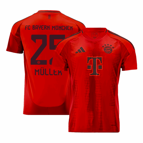 バイエルンミュンヘン  MÜLLER #25 ホーム サッカーユニフォーム 2024/25