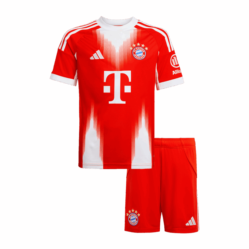 バイエルンミュンヘン  ホーム サッカーユニフォーム キット 2025/26 キッズ 上下セット