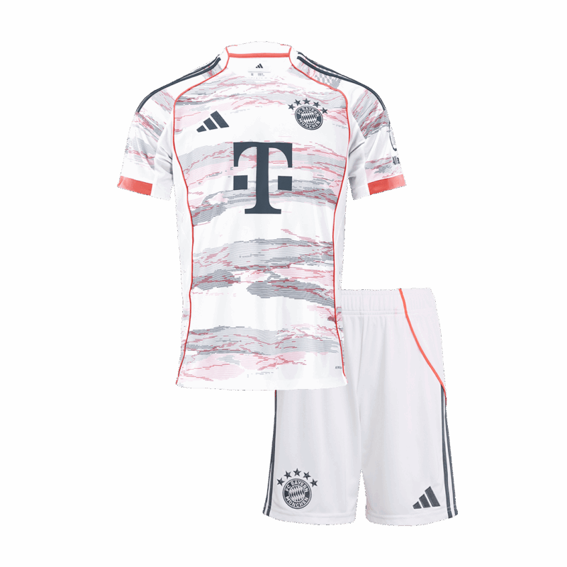 590477_1 バイエルンミュンヘン アウェイ サッカーユニフォーム キット 2025/26 キッズ 上下セット